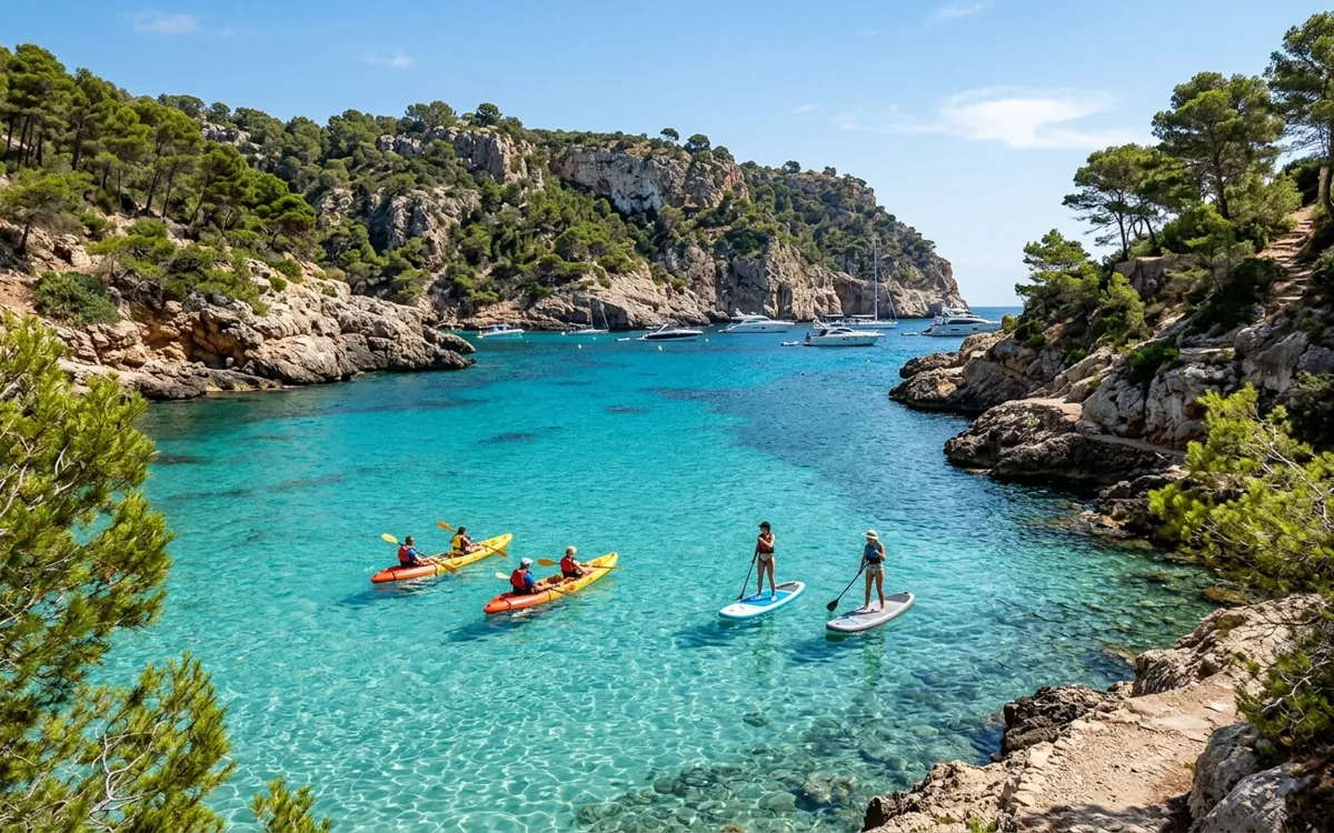 SUP & kayak in Ibiza: the most beautiful quiet coves, caves and cliffs for beginners & families