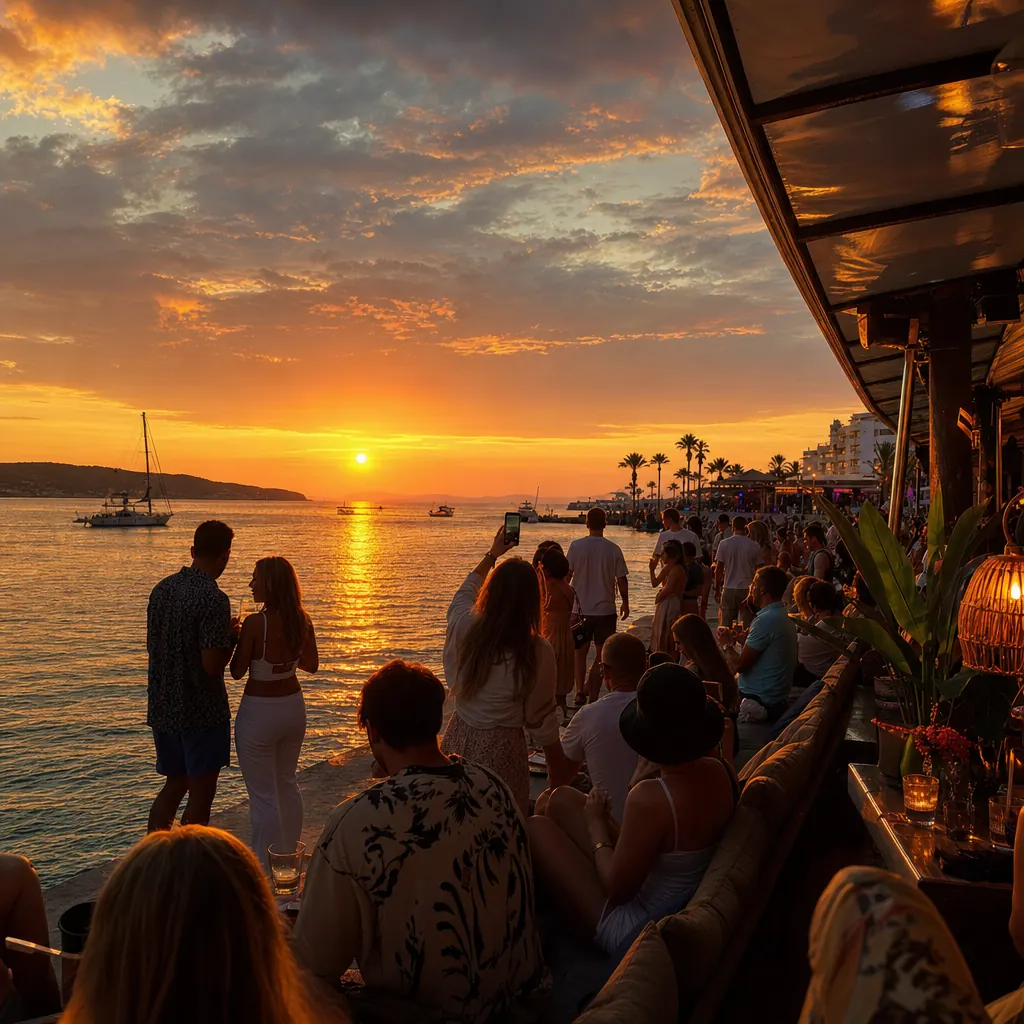 Sonnenuntergang am Sunset Strip in San Antonio
