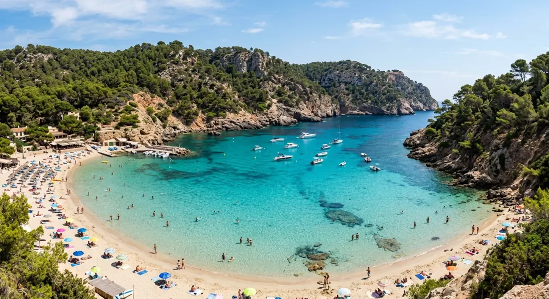 Bucht Port de Sant Miquel mit Türkiswasser