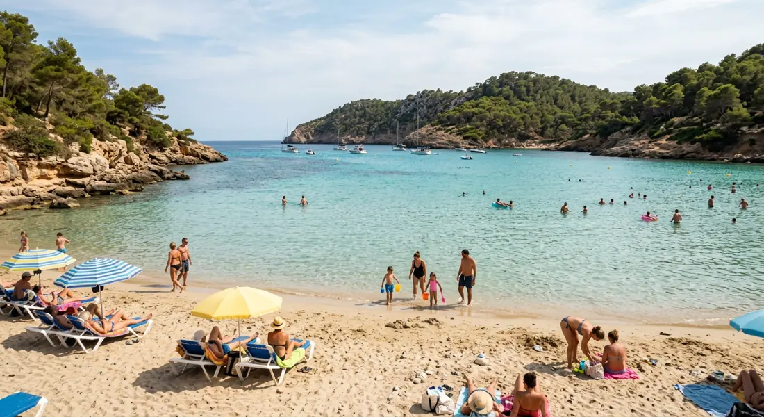 Ruhiger Sandstrand der Cala Llonga